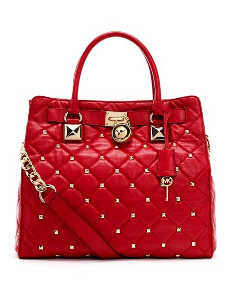 michael kors red perforated bag|Michael Kors red bag sale.